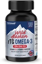 NANOWELLの野生のアラスカrTG Omega-3の魚油1196mg - EPA、DHA、ビタミンD3及びE - 120のSoftgels、60日の供給