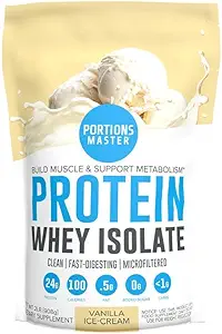 ポーションマスターCFM Whey の隔離蛋白質の粉、2 LB、23g の低い炭水化物、低脂肪、風邪処理される、速い吸収、筋肉成長及び回復サポート(バニラのアイス クリーム)