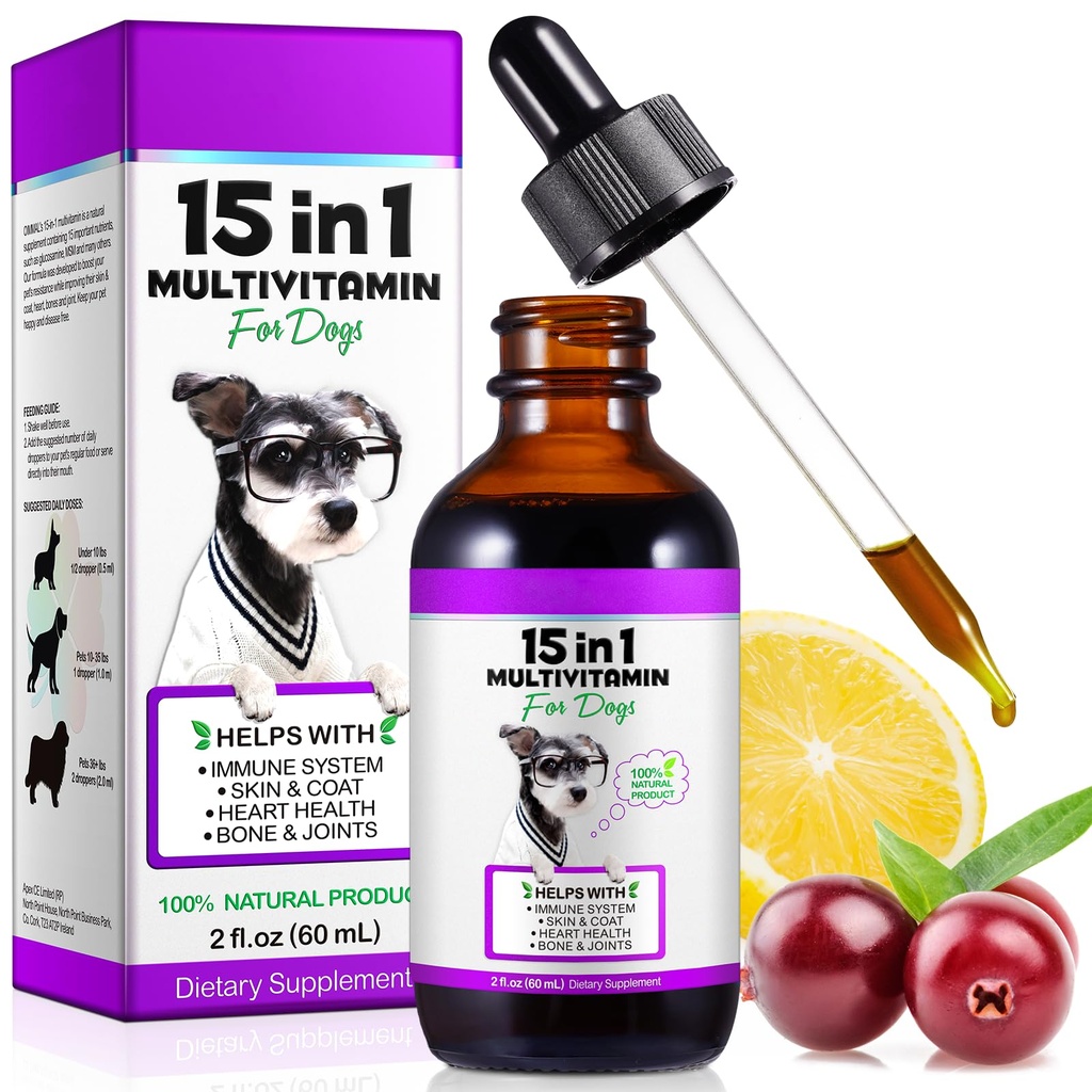 犬のMultivitamin、1犬のMultivitaminの液体の低下の補足、中心の健康のための犬のビタミン、骨、接合箇所、皮及びコート、ぼうこう、免疫システム サポート60ml