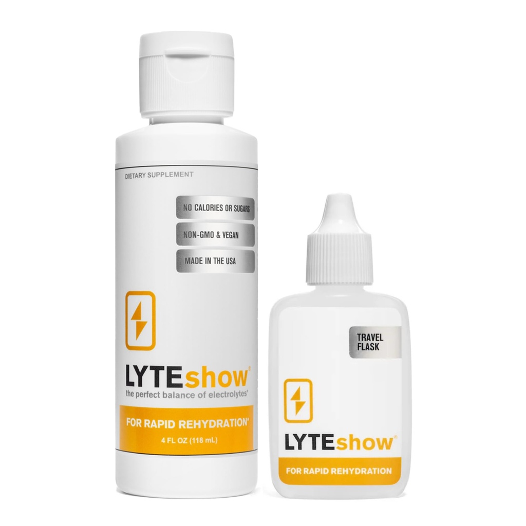 LyteShow - 急激な水分補給+消化+脳+エネルギー+免疫のための電解液ドロップ | 砂糖なし | 微量ミネラル | 風味の悪い、微量ミネラル味 - 40 サービング(マグネシウム、カリウム、亜鉛)