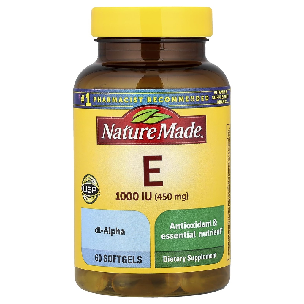 自然はビタミンE 1000 IU (dlアルファ)のSoftgels 60 Ctを作りました