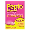 ナセア、ハートバーン、消化不良、アップセットの胃およびDiarrheaのためのPepto BismolのChewableタブレット - 5つの症状の速い救助、元の味、48のct