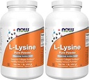 NOWの補足、L-Lysine (L-Lysineの塩酸塩)の粉、サポート コラーゲンの統合*、アミノ酸、1ポンド(2のパック)