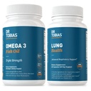 Dr. Tobias Omega 3 魚油 & 心のための肺の健康の補足, 脳 & 免疫サポート, 肺クレンジング & Bronchial & 呼吸器系のための解毒式, 60 カプセル
