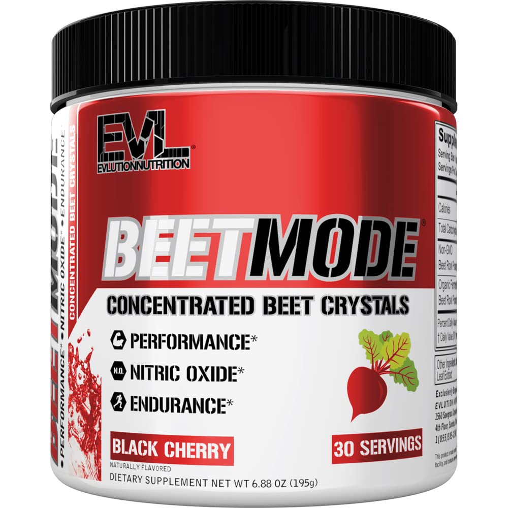Evlution Nutrition BeetMode - ビートルートパウダー - ニトリオキサイドブースター - ブラックチェリーフレーバー - 強化エネルギーとパフォーマンスのためのプレまたはポストワークアウトサプリメント - ビーガン&グルテンフリー - 30サービング
