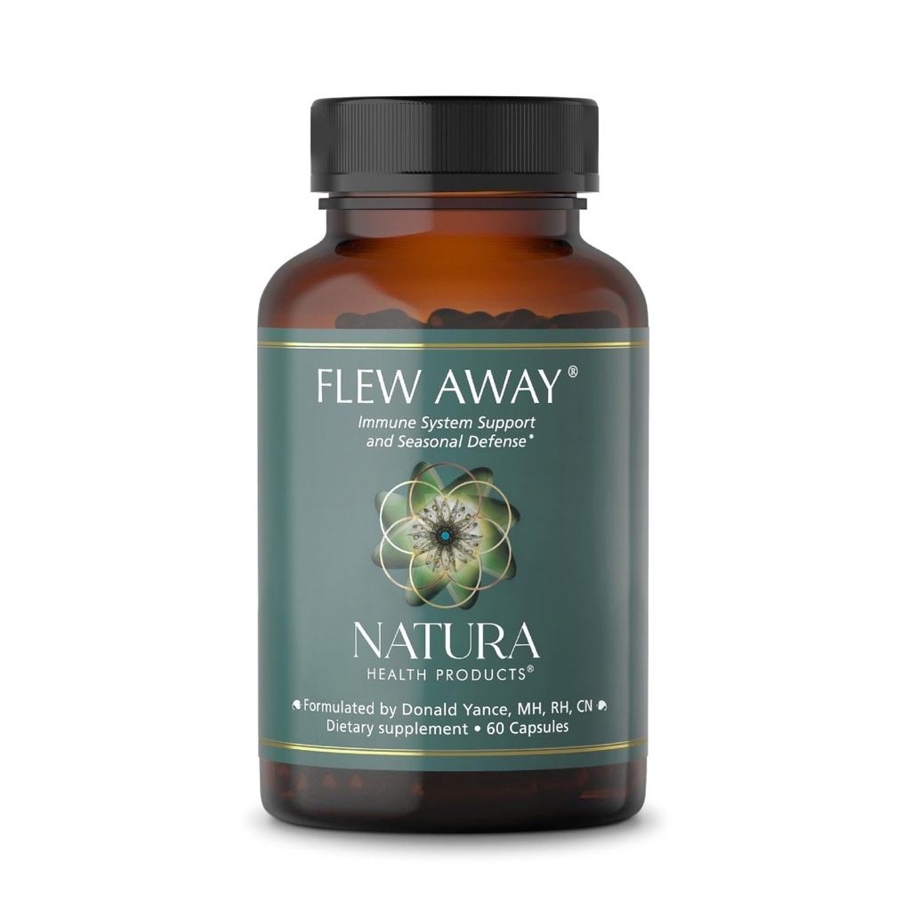 Natura Health Products Flew Away Supplement - 免疫システムサポートと季節防衛 - 生姜、エルダーベリー、プロポリス、ユーカリ(60カプセル)を特徴とする