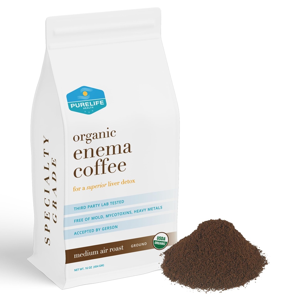 ピュアライフ エヌマ コーヒー 1 Lb - オーガニック ガーソン スペシャリ - グラウンド - モールド&ファンガス 無料 - エア ロースト ミディアム / 船上 新鮮なアメリカの所有し、2012年以来操作