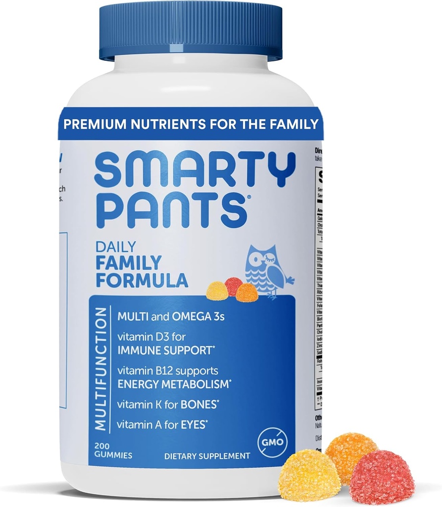 人のためのSmartyPantsのMultivitamin、女性及び子供:オメガ3の魚油(EPA/DHA)、Methylfolate、ビタミンD3、C、ビタミンB12、B6、ビタミンA、K及び亜鉛、200の計算(30日の供給)
