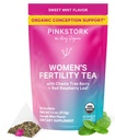 ピンクストーク オーガニック 女性の豊饒茶 | チャステ・ツリー・ベリー(Vitex)+ レッド・ラズベリー・リーフ | ホルモン・バランス・ハーブティー・フォー・コンセプト・サポート | オーガニック・カフェイン・フリー・スウィート・ミント、15 サチェット