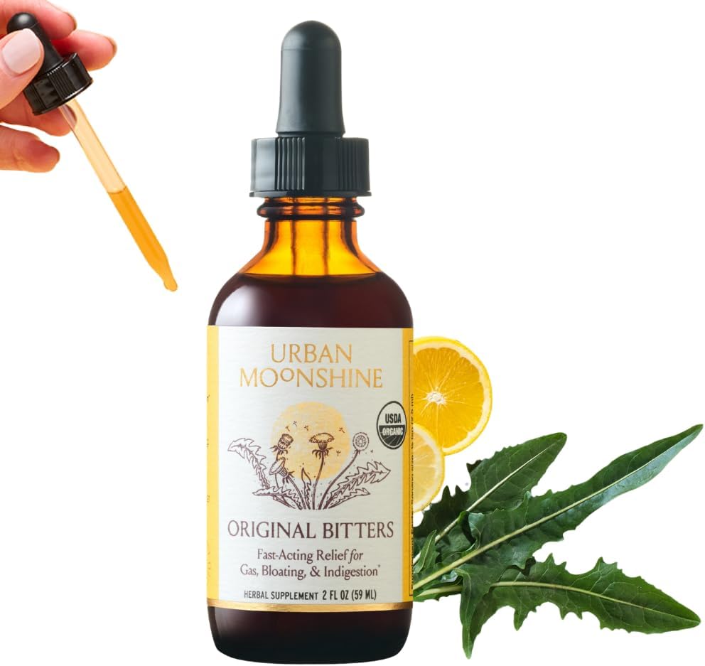 アーバンムーンシャインオリジナル消化器 - 脱脂 - 腸の健康 - 食欲の規則 - 消化器サポート - 認定有機 - タンポポロ - ブルドックルー - 2 Flオズ