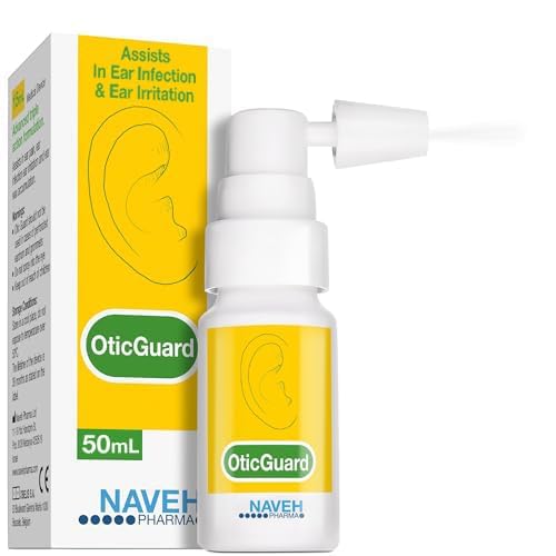 NAVEH PHARMA® Otic Guard - ナチュラルイヤースプレードロップ | オーガニックハーブスウィートオイルブレンド3 in 1|イチキー、スイマーイヤー、イヤーワックス除去 | クロージングイヤー | 0.5 Fl Oz