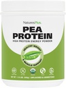 Natures Plus Organic Pea Protein - 1.1 lbs, ビーガンドリンクパウダー - High Energy Protein Powder, Hunger Suppressant, Muscle Builder, 心の健康を促進します - Non-GMO, ベジタリアン, グルテンフリー - 25 サービング