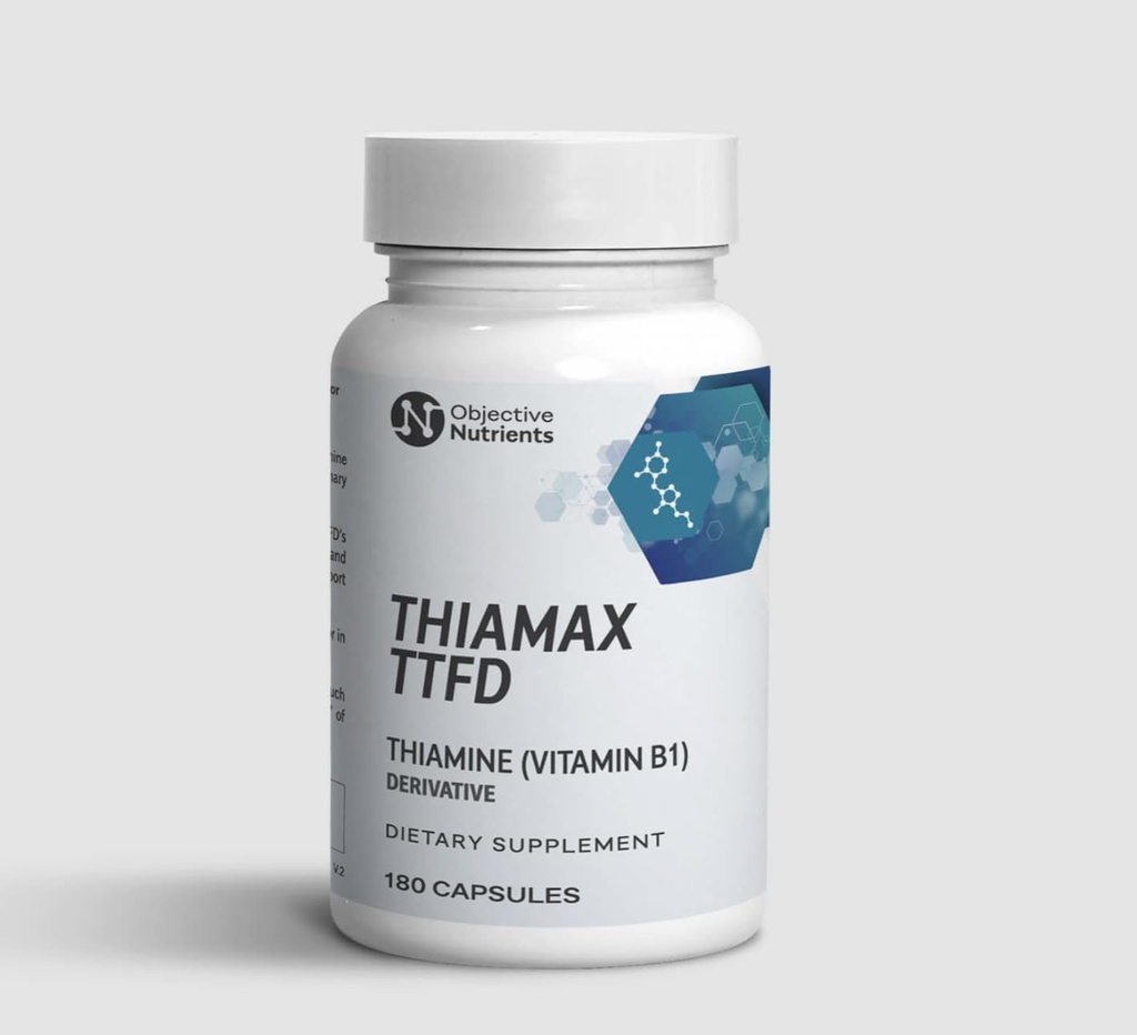 ThiamaxのビタミンB1 (Thiamine TTFD)、元の、有毒な注入口、サポート エネルギー代謝、高い線量、テストされる第三者すべての活動的な原料100mg、180の計算