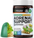 BIO KRAUTER Adrenal Support Gummies - 60 Chews - Rhodiola & Ashwagandha ビタミンC、B6、B12 - ビーガン気分のサポートサプリメント