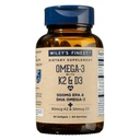 Wileyの最高級のワイルドアラスカフィッシュオイルビタミンK2&D3Softgels - 500mgのEPAとDHAオメガ-3sの骨と心臓の健康サポート - 60Softgels(60のサービング)