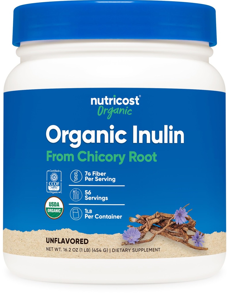 Nutricostオーガニックインリンパウダー1LB(454グラム)7グラムのファイバーパーサービング - 認証USDAオーガニック