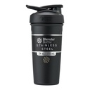 BlenderBottle Stradaのシェーカーのコップはワイヤー ウィスク、24Ounce、黒が付いているステンレス鋼の水差しを絶縁しました