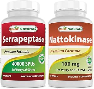 ベストナチュラルセラピターゼ 40000 SPU & Nattokinase 100 Mg