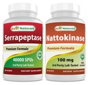 ベストナチュラルセラピターゼ 40000 SPU & Nattokinase 100 Mg