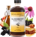 Mickelberry Gardens Elderberry Honey Tonic, Sambucus Syrup, Black Elderberry - Immune Support for Adults and Kids (8 Ounces)