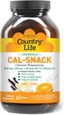カントリーライフ Cal-Snack、Chewable Calcium、ビタミンD、1000mg/500mg/50 IU、酪農場なし、バニラオレンジ味、60のウエファー、認定グルテンフリー、認定ビーガン