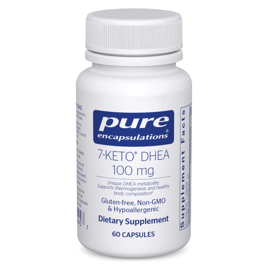 純粋なカプセル封入 7-Keto DHEA 100 mg | サーモジェネシスと健康な体組成をサポートするユニークなDHEAメタボライトサプリメント* | 60カプセル
