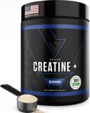 vedge Nutrition Creatine + | Vegan Plant-Based Creatine Monohydrate Powder | Energy, Performance & Function | Ergogenic Aids for Athletes | Unflavored, 30 Servings