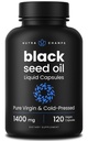 NutraChampsブラックシードオイルオーガニックコールドプレス | 120 ビーガンSoftgel | バージン ニゲラ サティバピル ビタミンE&チモキノン | オメガ3で豊富 3 6 9 | 未精製ブラック カミンシードオイルカプセル