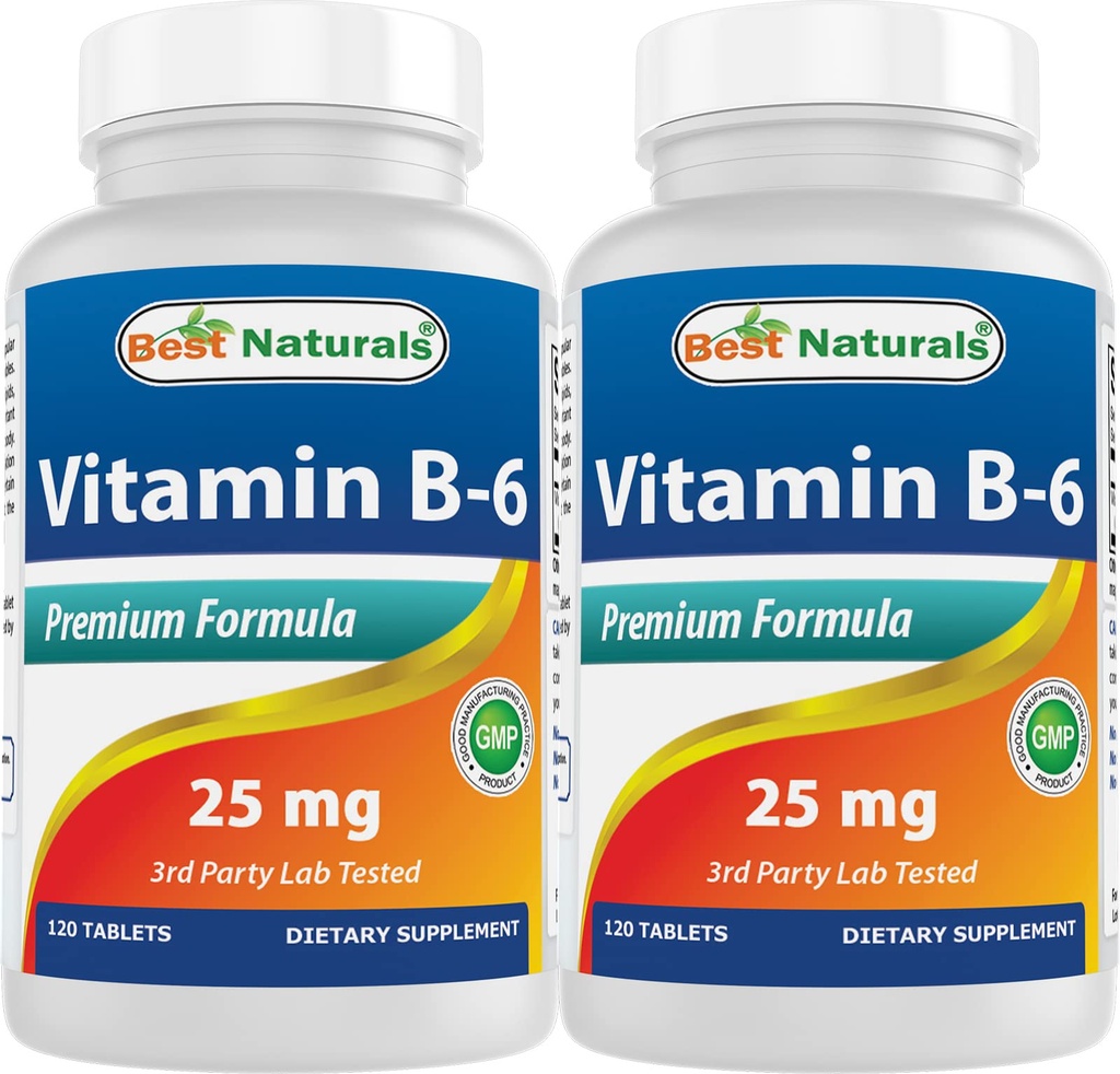 ベストナチュラルビタミンB6 25mg、120錠(120カウント)
