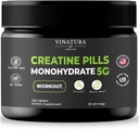 VINATURAのクレアチンの一水化物の丸薬5g -クレアチンのタブレット、人、女性のためのクレアチンの丸薬、クレアチナのカプセルラ*米国は及びテストしました* Unflavoredのクレアチンのモノハイドの粉のaltの150のタブレット30のサービング