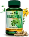 KIKI Green Mullein Leaf Extract Capsules - Vegan Herbal Supplement - for Lung Cleanse, Support, Better Respiratory, Immune Function - 1000mg 45 Servings - 90 Count
