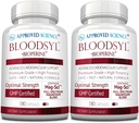 Approved Science Bloodsyl - Supports Blood Flow - Hawthorn Berry, Magnesium, BioPerine - Vegan - 180 Capsules - Pack of 2