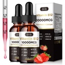 ビタミンB12の液体はSublingual 10000のmcgの三重B-12の複雑な補足、女性及び人のためのメチル及びMethylcobalaminのブレンド、気分及びエネルギー ブースター、Metabolism及び健康サポート、2のパックを落とします