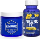 ナチュラルSTACKS Ginkgo Biloba + NeuroLifeサプリメントバンドル - メンタルパフォーマンスと脳の長寿をサポート* - 120トータルカプセル