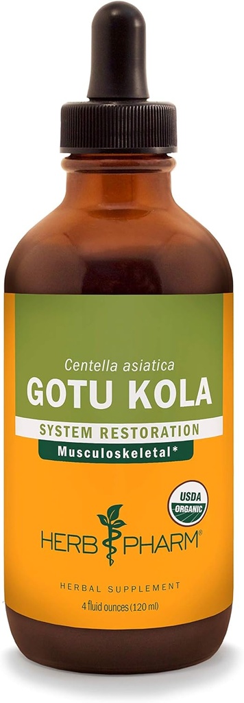 Herb PharmはMusculoskeletalシステム サポートのための有機性Gotu Kolaの液体のエキスを- 4つのOunce証明しました