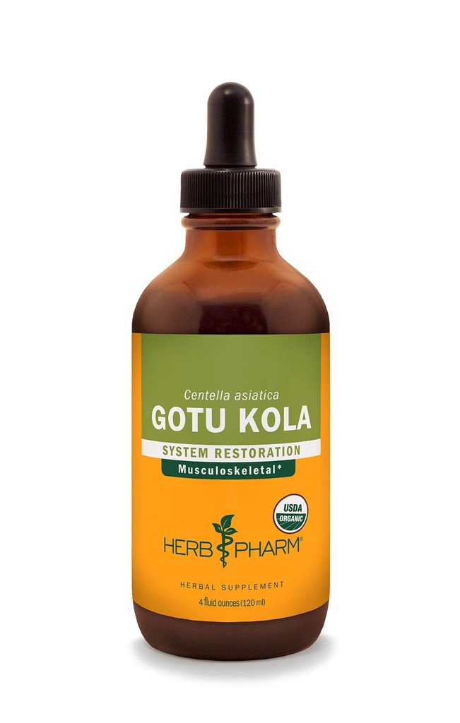 Herb PharmはMusculoskeletalシステム サポートのための有機性Gotu Kolaの液体のエキスを- 4つのOunce証明しました