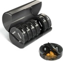 Sukuos Weekly Pill Organizer 4 日、余分大きい 7 日の丸薬箱、魚油、ビタミン、医薬品、サプリメントのための多彩なビタミンのホールダー ケース | 大きい容器 | 倍の保護