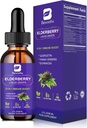 Elderberry Syrup | Quercetin Black Elderberry Liquid Drop with Quercetin, Panax Ginseng for Immune Support | Sambucus Elderberry with Vitamin C and Zinc, D3 | Vegan | Non-GMO | Original
