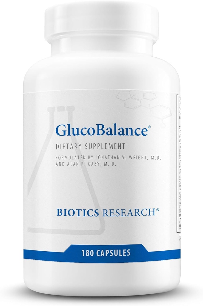 Biotics Research GlucoBalance Chromium, Vanadium, L carnitine Supplement, Supports Metabolic Health and Maintain Healthy Blood Lipid Levels - 180 Capsules
