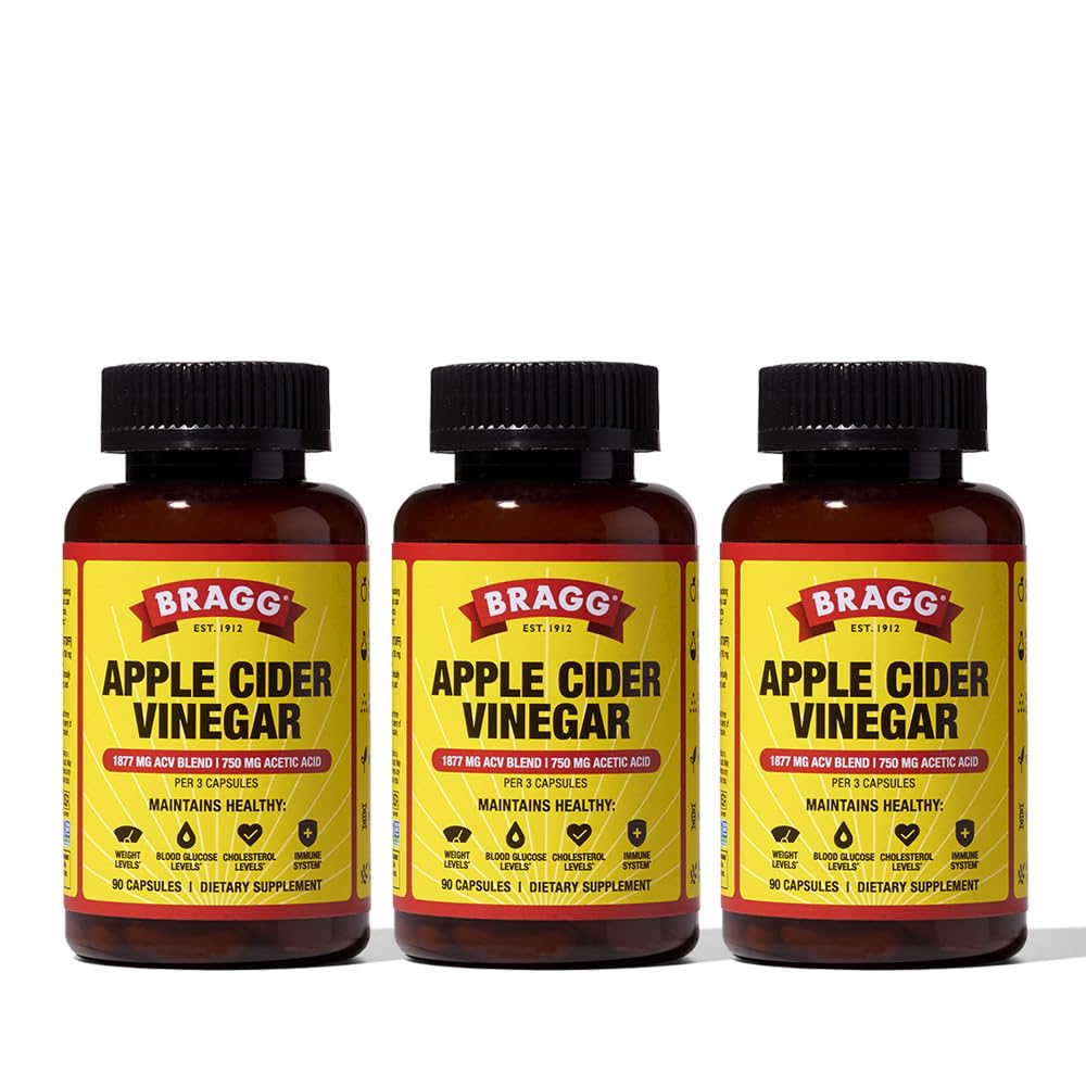 ビタミン D と亜鉛 - (3 パック) 90 カプセル - サポート - Bragg アップルサイダー酢カプセル 免疫システム