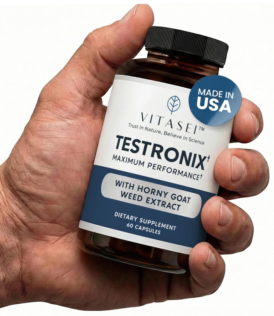 VITASEI Testronixサプリメント - 健康のためのエネルギーと筋肉のサプリメント - 60カプセル