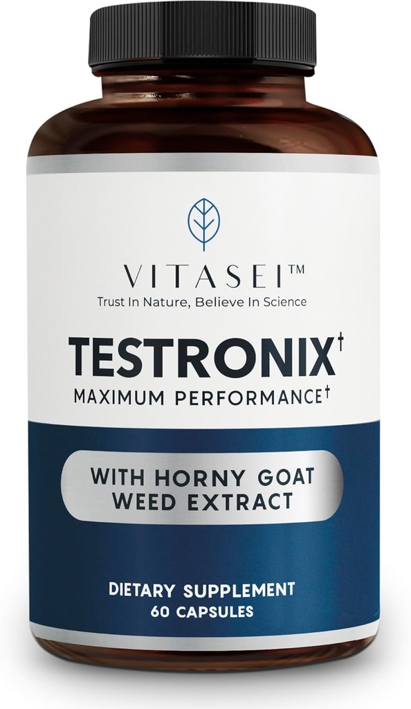 VITASEI Testronixサプリメント - 健康のためのエネルギーと筋肉のサプリメント - 60カプセル