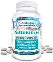 バイオはNatokinaseの補足を吸収します。 非GMO Nattoのエキスの酵素。100のmg、2000のFUs。60の野菜帽子(60日の供給)
