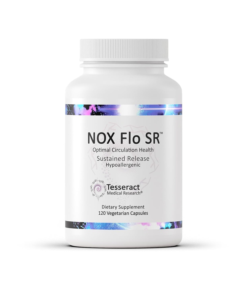 Tesseract NOXのFlo SRのニトリクライドのブスター、管の健康の補足、120のカプセル、Sustained-Release LのクエンザイムQ10及びRのリポ酸、循環及び血圧サポート、hypoallergenic
