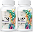 Liposomal DIMの補足- 1500のmgの女性DIMの補足- エストロゲンの補足はビタミンE、夕方のPrimrose、黒いCohosh、オメガ3脂肪酸(2のパック)を含んでいます