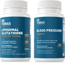 Dr. Tobias Blood Pressure Support and Liposomal Glutathione - Supports Circulatory Health, Detox, and Immune Function - Non-GMO