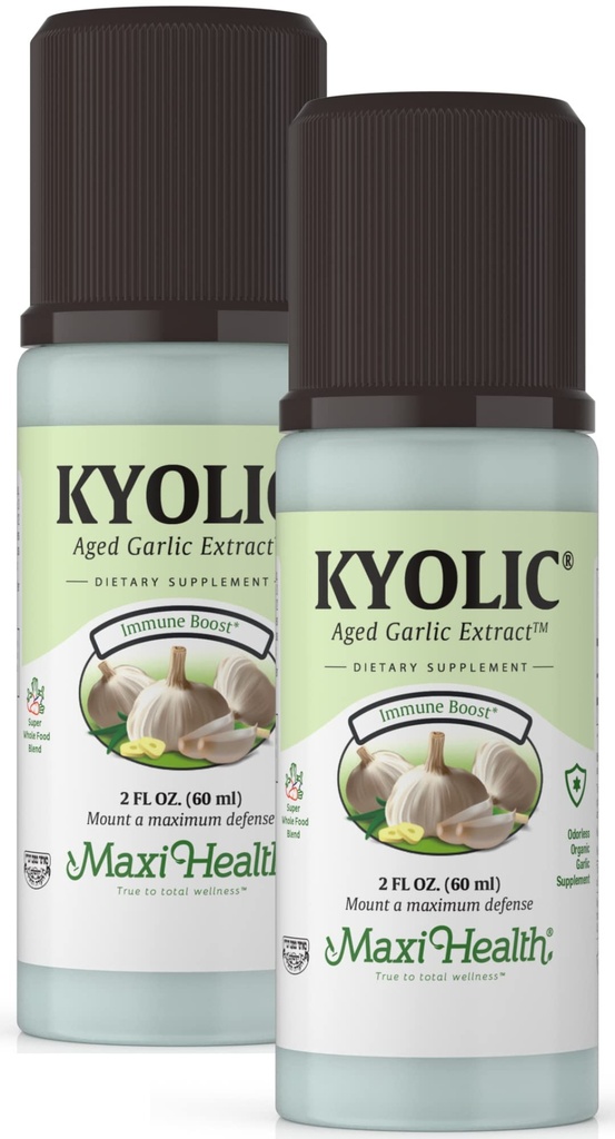 Kyolicはニンニクのエキスの液体-無臭のニンニクの補足-有機性Kyolicのニンニク-心の健康のための有機性ニンニクの補足(2パック)を老化させました