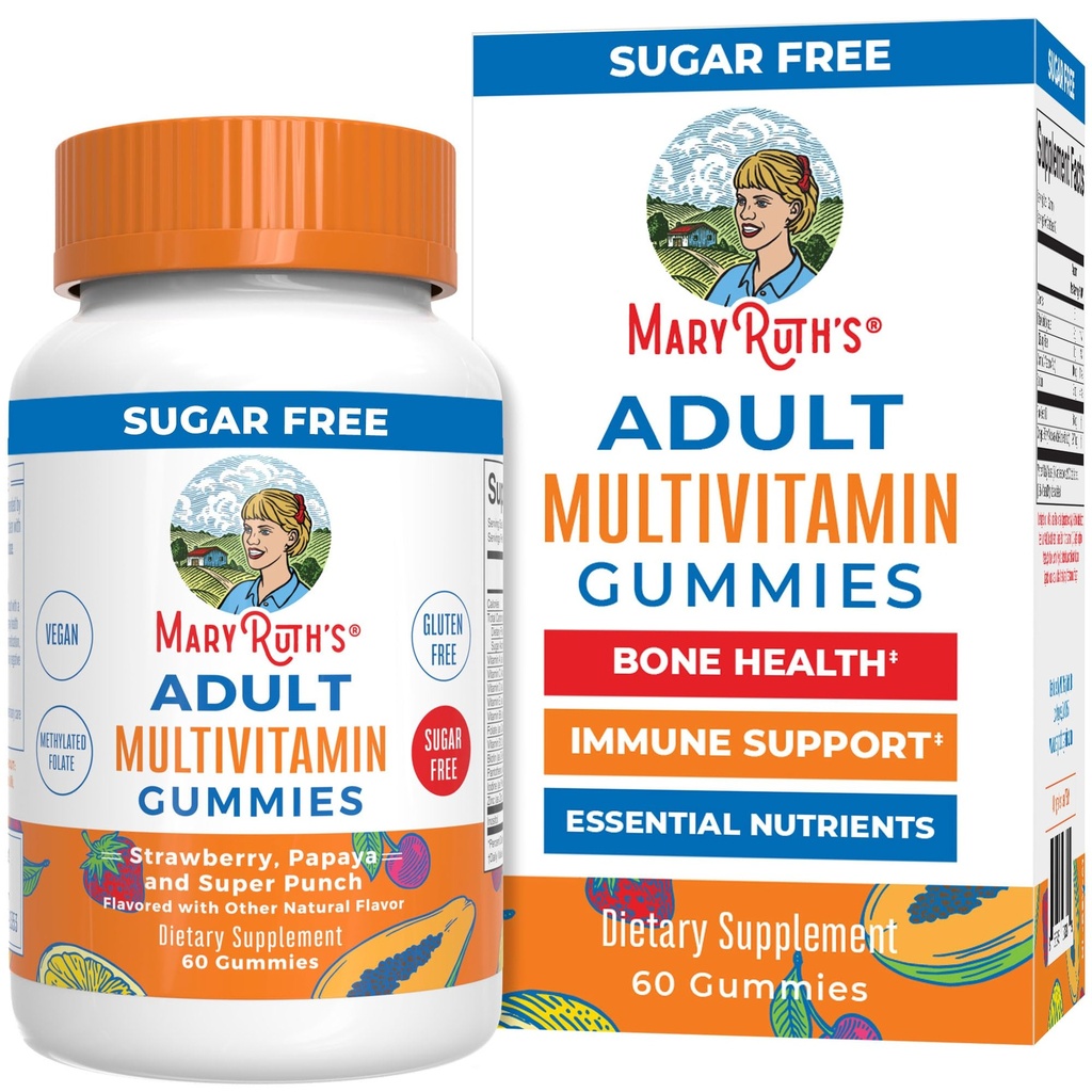 女性と男性のためのMaryRuth Organic Multivitamin | 砂糖無料 | ビタミンCによる大人数のグミ | DとE | Bのビタミン | ビオチン | 亜鉛 | 完全菜食主義者の | 完全菜食主義者の | グルテンフリー | 60のカウント