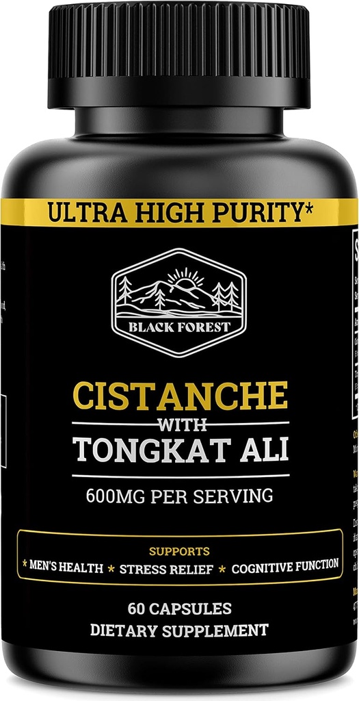 Cistanche Tubulosa 200mg & Tongkat Ali 400mg (Max Purity) 2 Month Supply (50% Echinacoside + 10% Acetoside with Tongkat Ali for Men 200:1 (Longjack) Eurycoma Longifolia) similar to Fadogia Agrestis