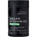 スポーツ研究ビーガンビタミンD3 5000IU(125 mcg)ココナッツオイルで | 100%植物ベースのビタミンD for Bone、ジョイント&免疫サポート | カラギーナンフリー、ビーガン認定&非GMO検証(60 Softgels)